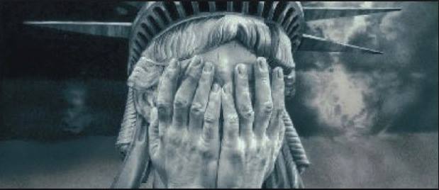 La statue de la Liberté en pleurs