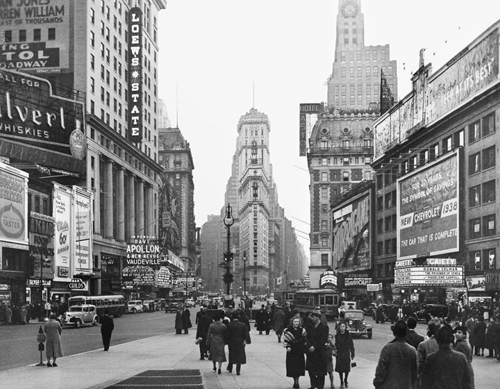 Times Square en janvier 1938.