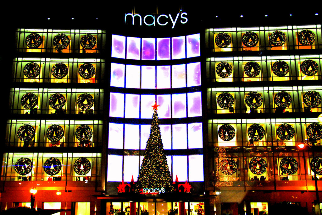 La façade de Macy's.
